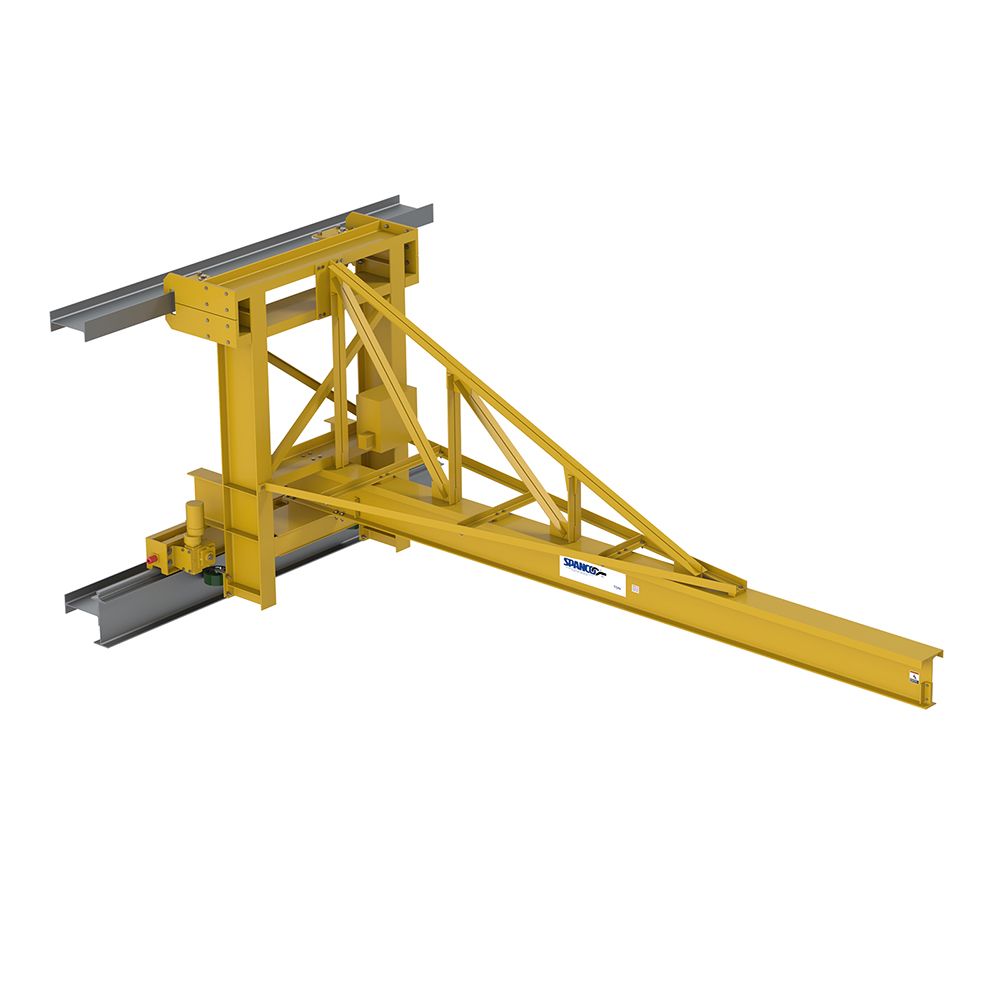 Wall-Mounted, Traveling Jib Cranes