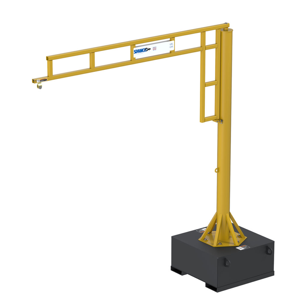 Portable Base Workstation Jib Cranes 500 Series Spanco