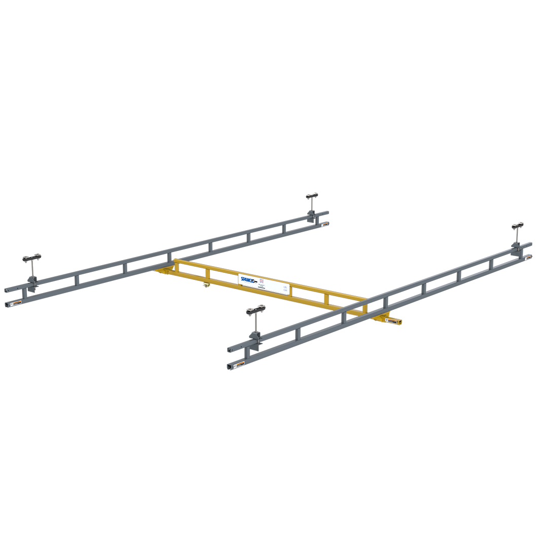 Ceiling-mounted workstation bridge crane