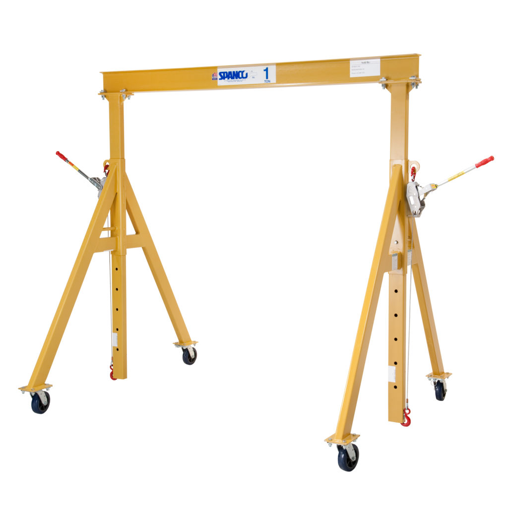 A Series steel adjustable height gantry crane