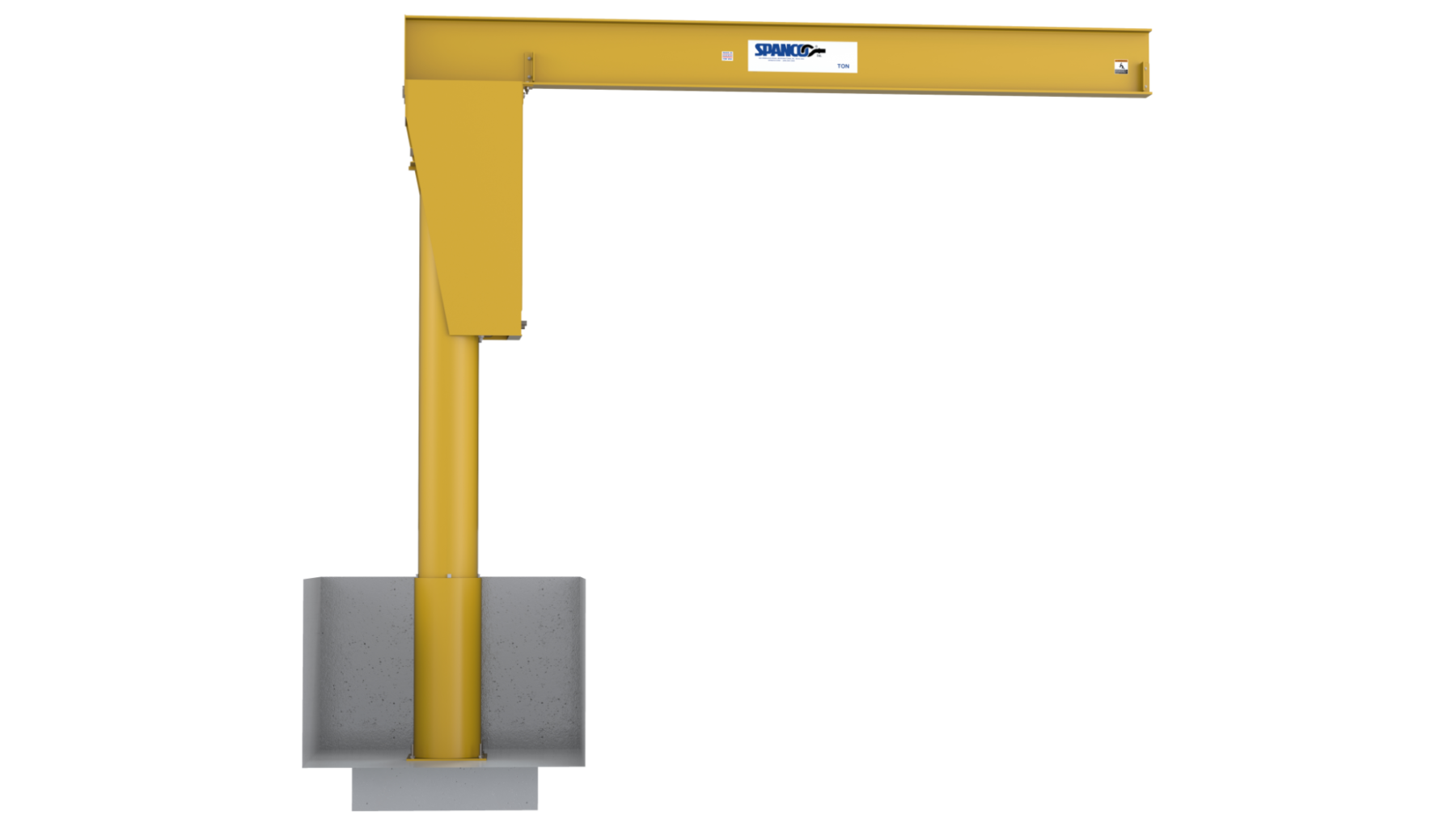 Freestanding jib crane - sleeve-insert mounted - 102 series