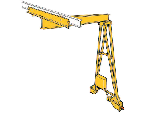 Under-hung single-leg gantry crane