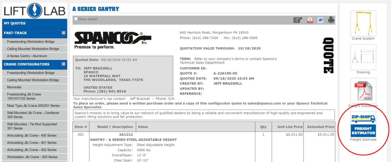 The Spanco ZipShip Freight Estimator Explore Our Products